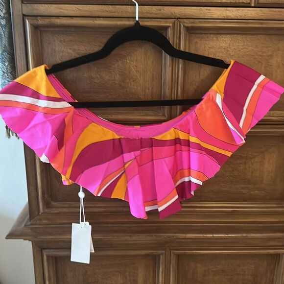 Trina Turk VIVID VISTA OFF THE SHOULDER BANDEAU TOP - Picture 3 of 5